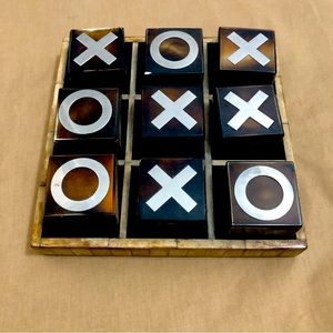 Rosewood Tic-Tac-Toe Cube Game